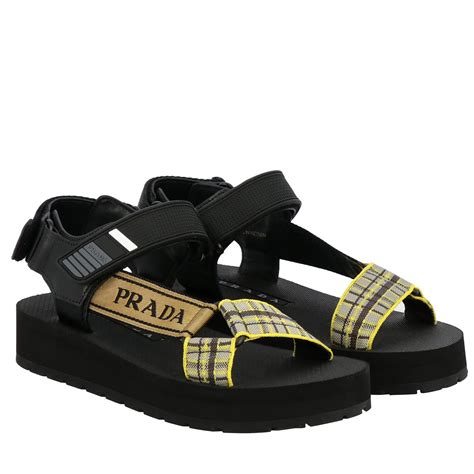 prada padded sandals|prada flat sandals black.